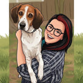 Best Friends Cartoon Portrait